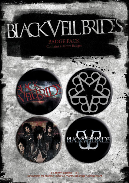 Conjunto de crachás BLACK VEIL BRIDES - p.1