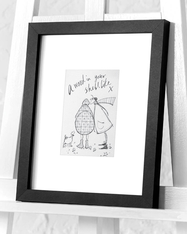 Uokvirjen plakat Sam Toft - A Word in your Shell