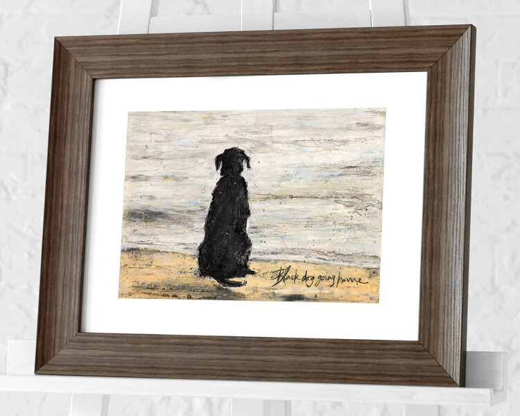 Рамкиран плакат Sam Toft - Black Dog Going Home