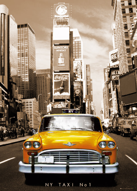 Πλαισιωμένη αφίσα NEW YORK TAXI NO. 1 - obraz včetně rámu a laminace