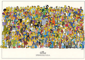 Poster THE SIMPSONS - all springfield