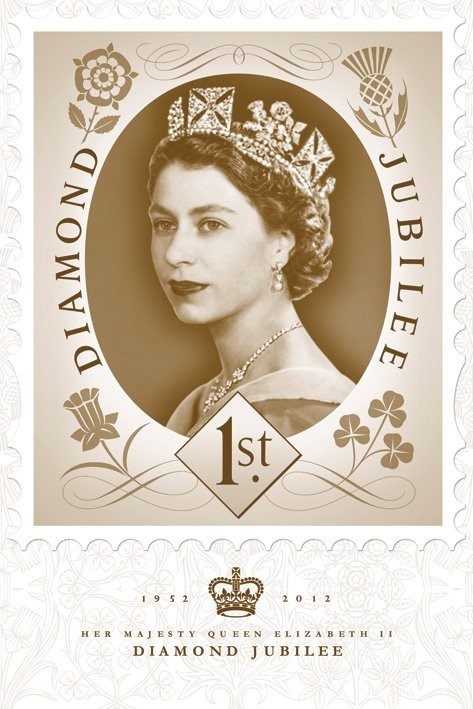 Плакат Diamond jubilee brown - royal mail
