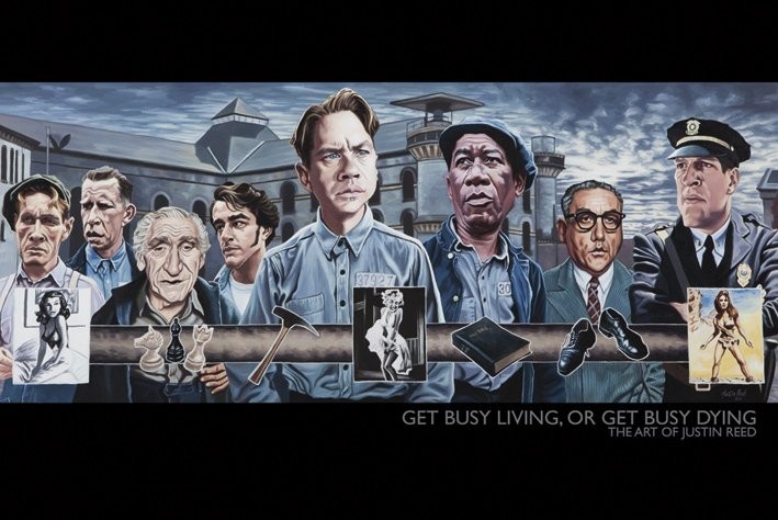 Poster The art of Justin Reed - get busy living,or get busy dying