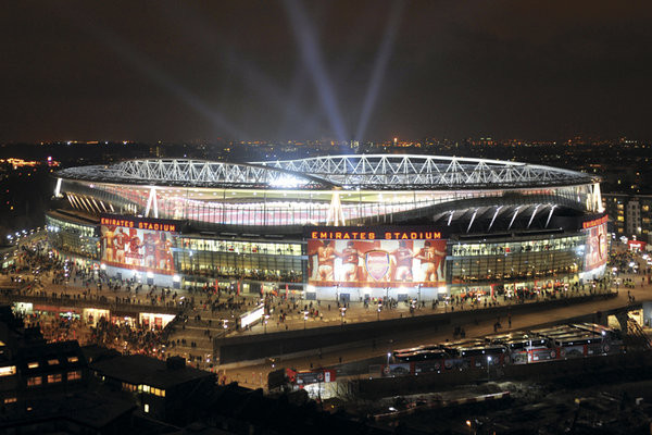 Плакат Arsenal - emirates stadium night