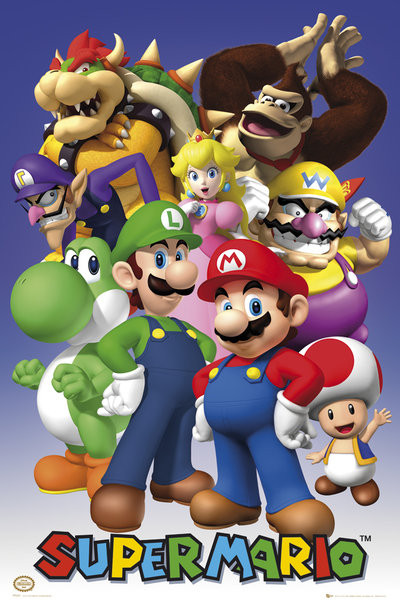 Плакат Nintendo - mario / all stars