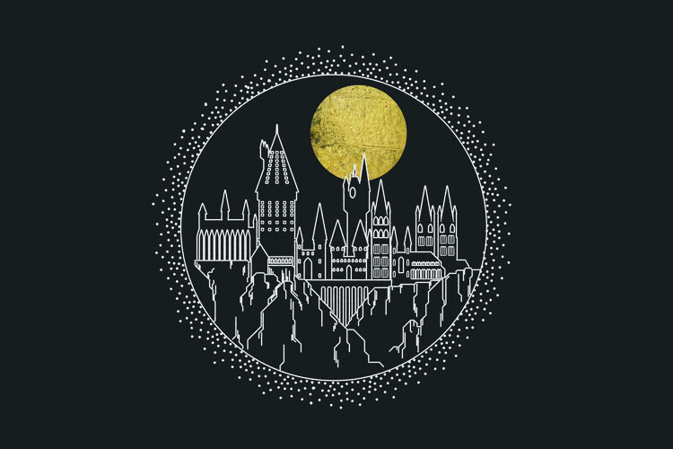 Наклейка Hogwarts - Sketch