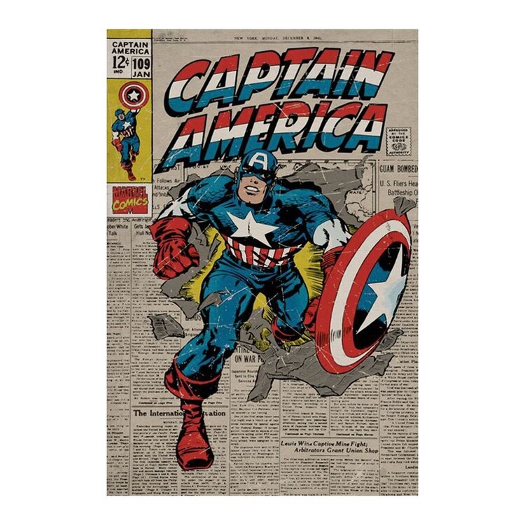 Плакат Marvel - Captain America