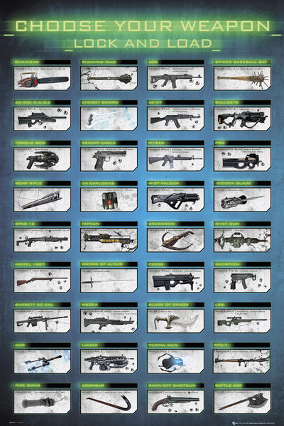 Poster Gaming - choose your weapon