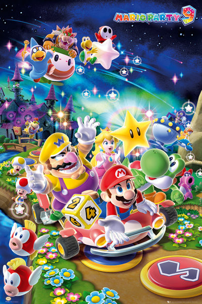 Плакат Nintendo - Mario party 9