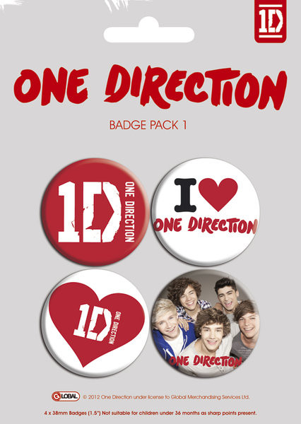 Set bedževa ONE DIRECTION - pack 1