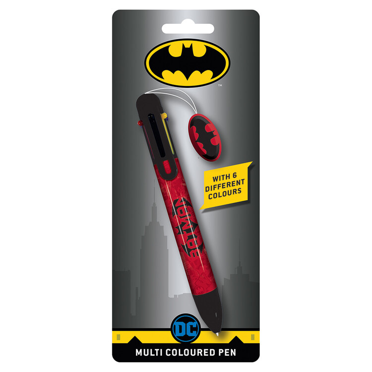 Stationery Multi-Coloured Pen - Batman (Red)