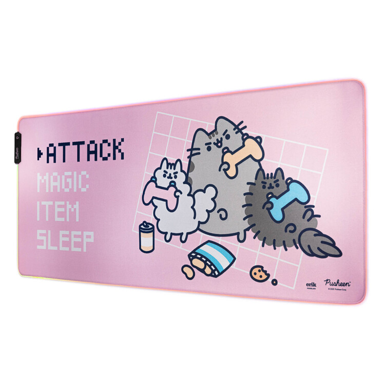 Mouse pad για παιχνίδια XXL - Pusheen - Led Lights