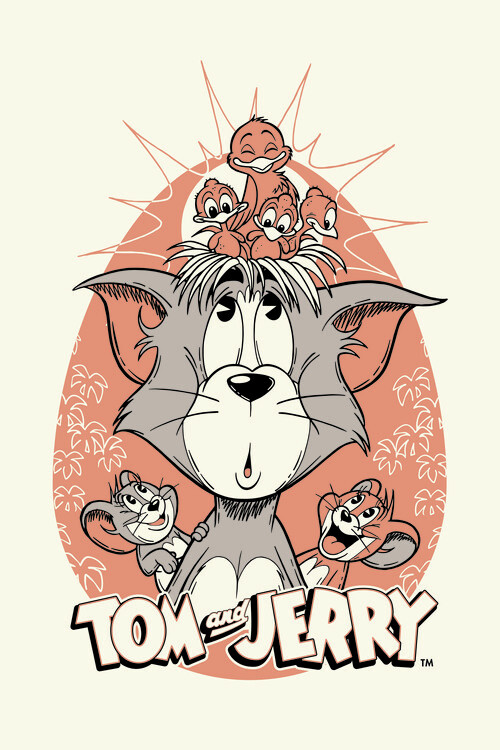 Принти на полотні Tom and Jerry - 80s
