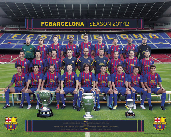 Плакат Barcelona - Team photo
