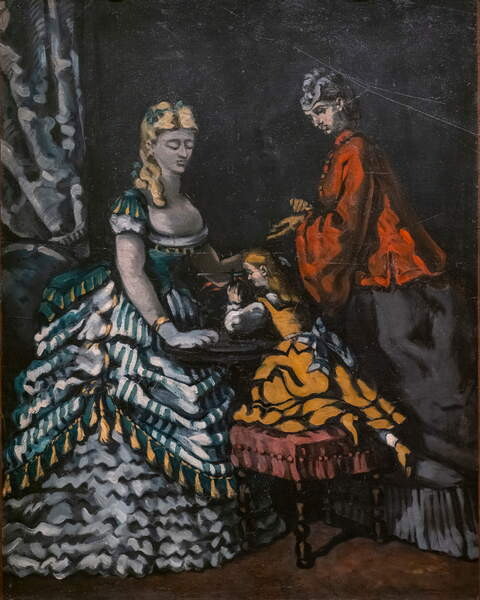 Плакат Interior with Two Women and a Child, 1870,