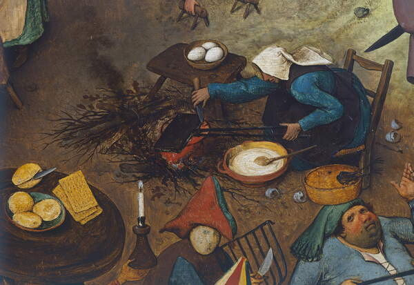 Принти на полотні Fight between Carnival and Lent, 1559, detail