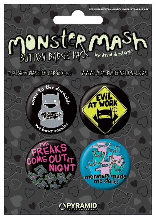 Badge set MONSTER MASH - dark side