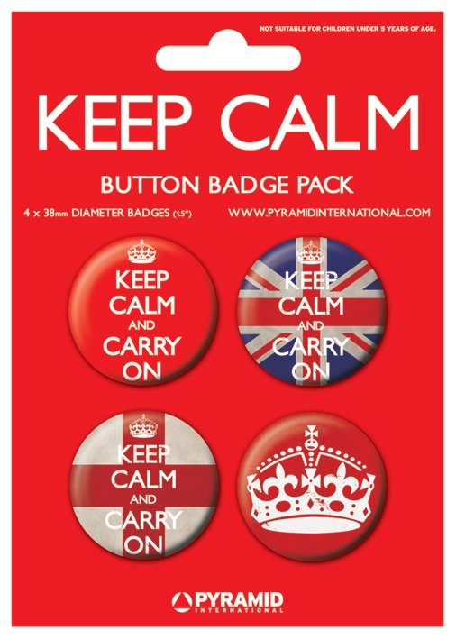 Set bedževa KEEP CALM & CARRY ON