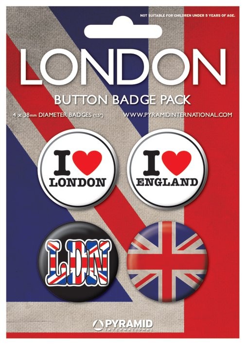 Badge set LONDON - i love