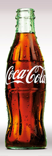 Poster Coca Cola - contour bottle
