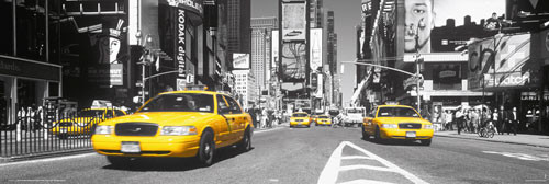 Плакат Times square - yellow cab