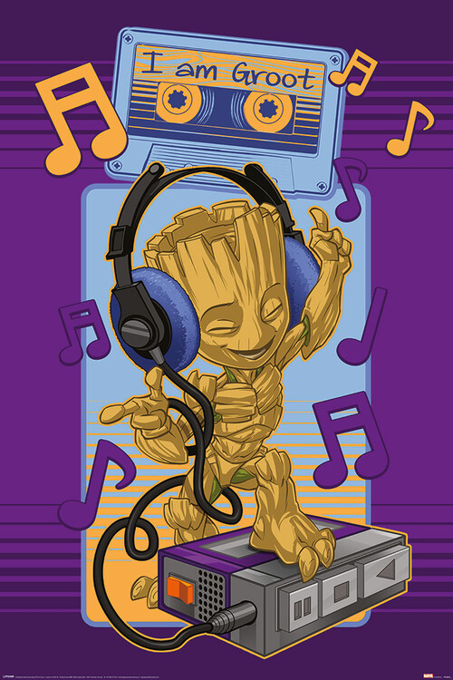 Плакат Guardins of the Galaxy - Groot Cassette