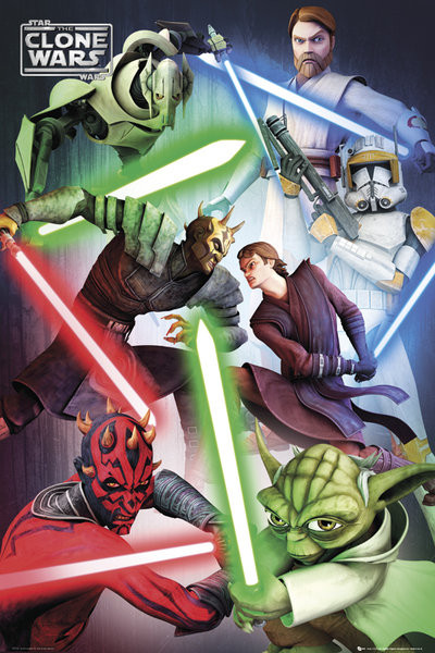 Poster CLONE WARS - good vs evil