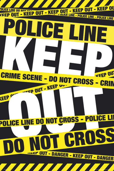 Poster Police tape - keep out