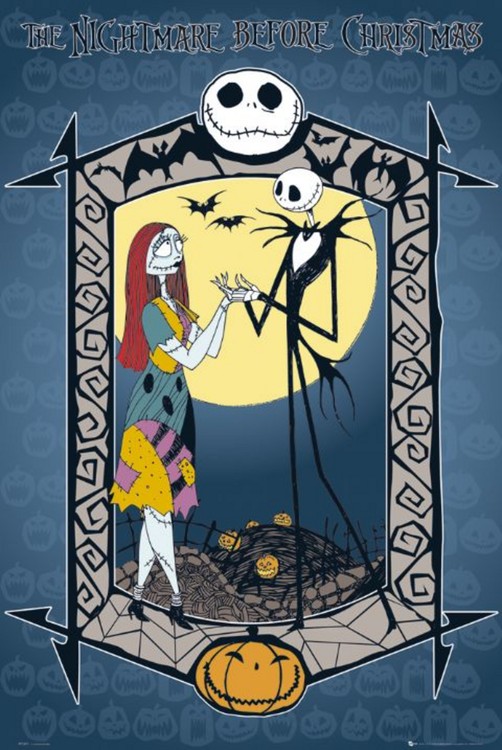 Плакат NIGHTMARE BEFORE CHRISTMAS - jack and sally