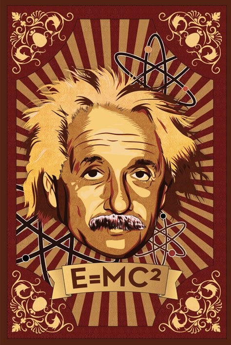 Poster Albert Einstein - mural