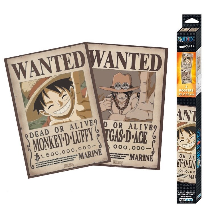 Σετ δώρου One Piece - Wanted Luffy & Ace