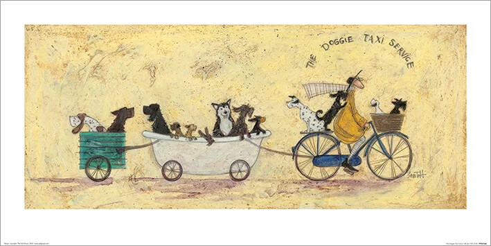 Sam Toft - The Doggie Taxi Service Картина