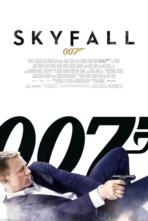 Плакат JAMES BOND 007 - skyfall one sheet white