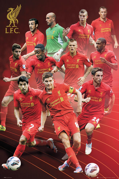 Плакат Liverpool - players 12/13