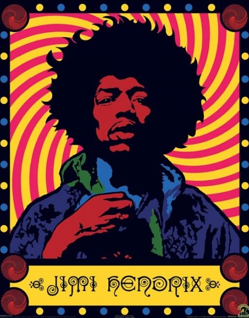 Плакат JIMI HENDRIX - psychedlic