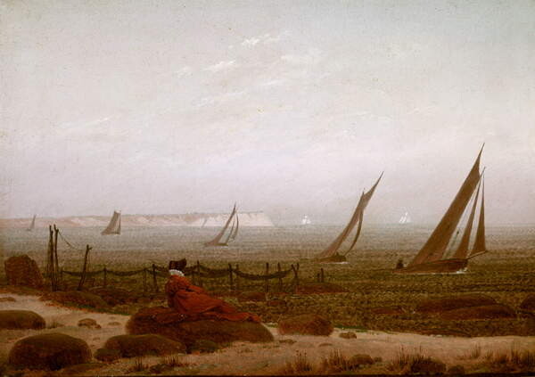 Плакат Woman on the Beach at Rugen, 1818