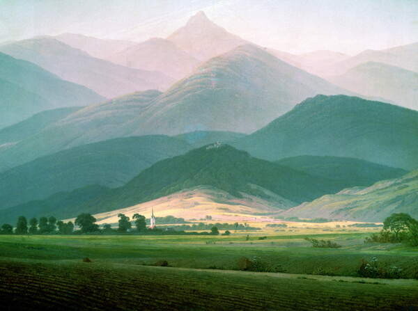 Принти на полотні Landscape in the Riesengebirge, 1810-11