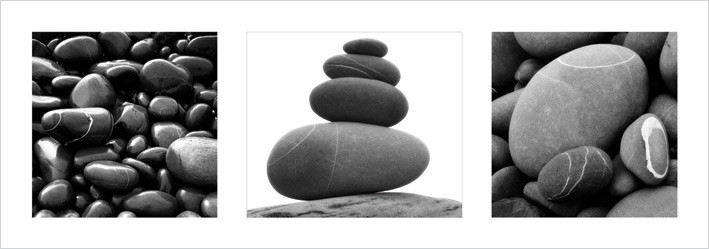 Εκτύπωση τέχνης Stones Triptych