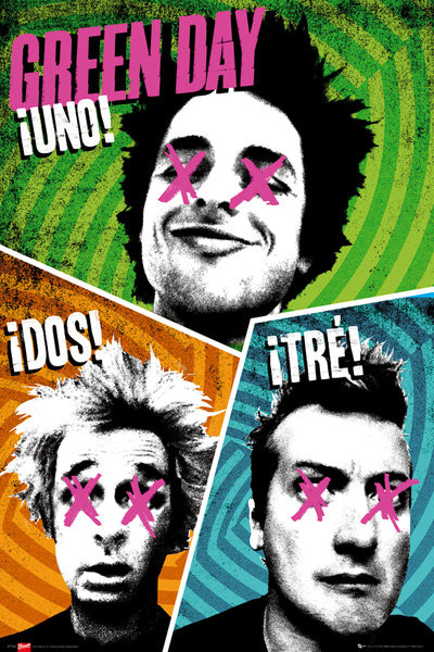 Poster Green Day - trio