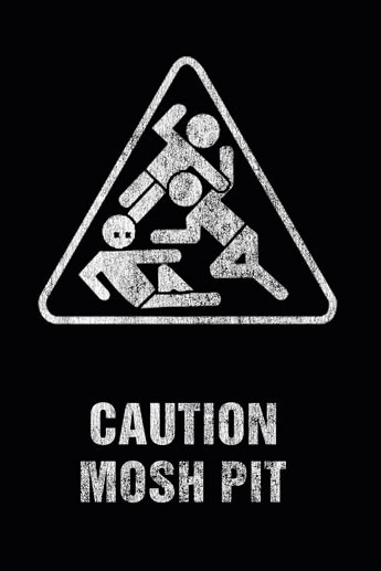 Poster Art worx - caution mosh pit