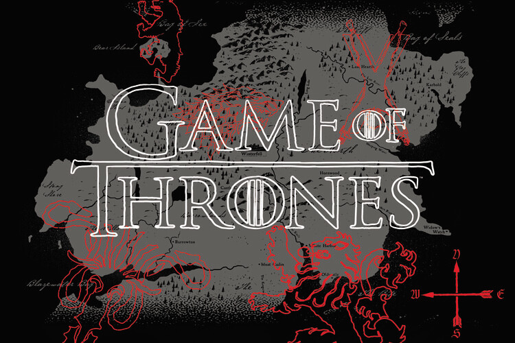 Принти на полотні Game of Thrones - Winterfell map