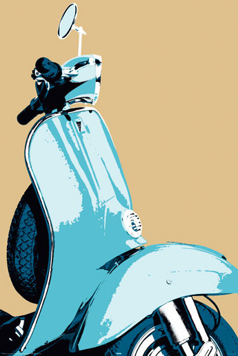 Poster Scooter - close up