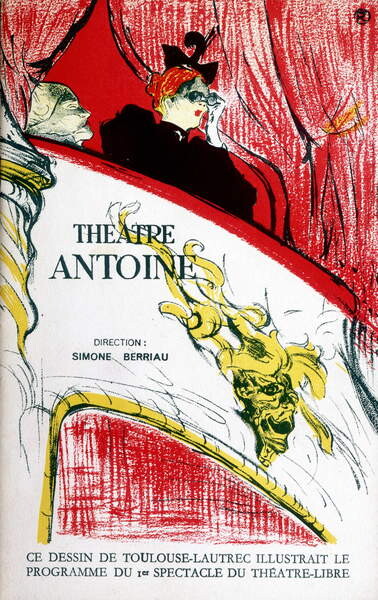 Принти на полотні Cover of the program of the theatre Antoine