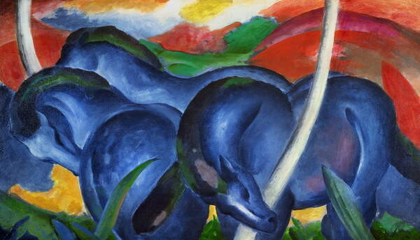 Плакат Big blue horses