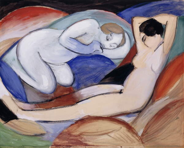 Плакат Two Reclining Nudes