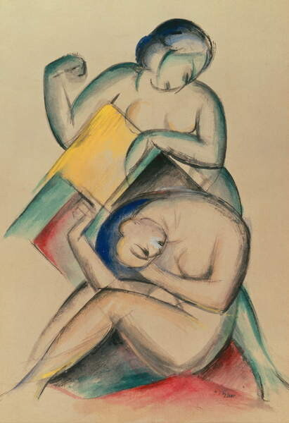 Принти на полотні Two Nude women, c.1910-15