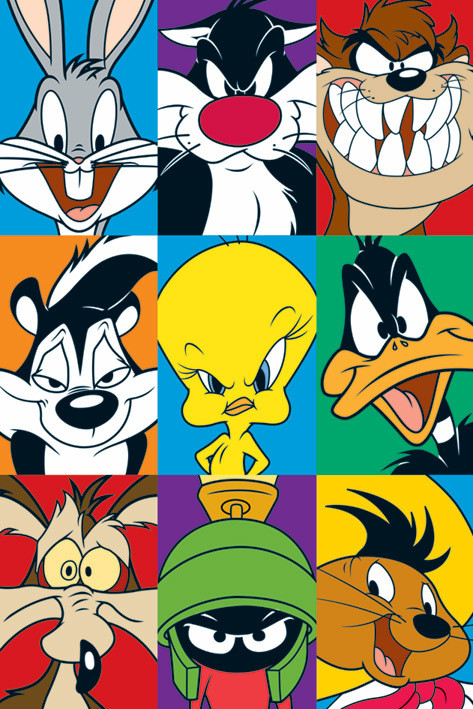 Плакат LOONEY TUNES - postavy