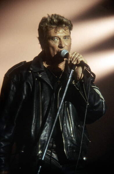 Poster Johnny Hallyday on Stage in 1987
