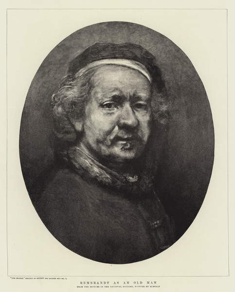 Принти на полотні Rembrandt as an Old Man