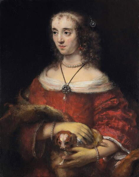 Плакат Portrait of a Lady with a Lap Dog